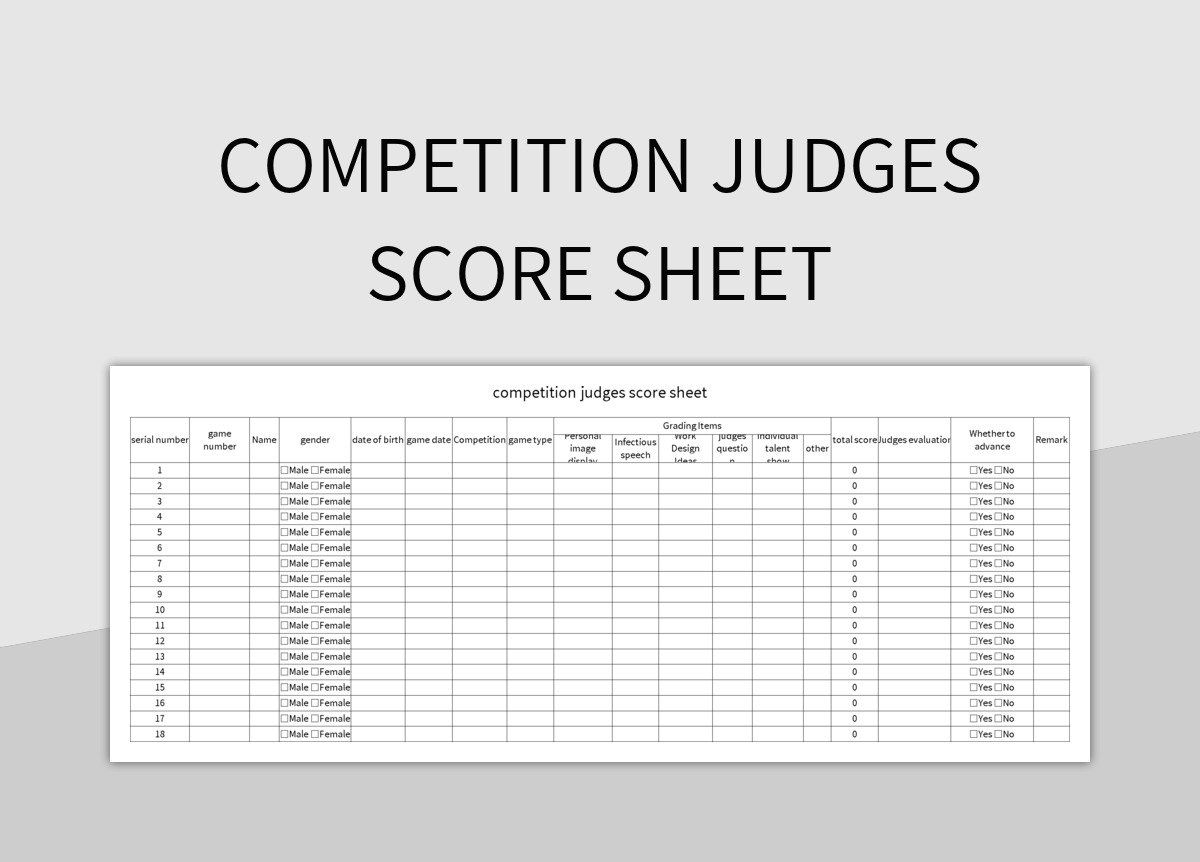 competition scoring system