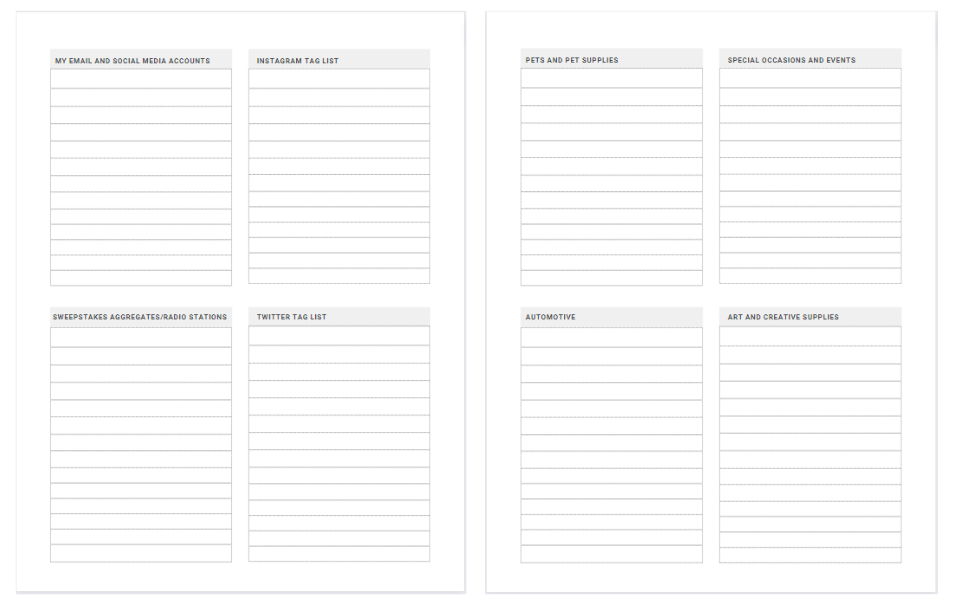 Legal Templates for Sweepstakes