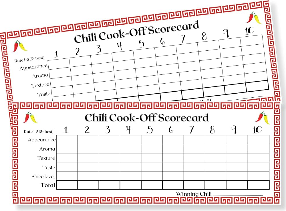 Judging Scorecard Templates